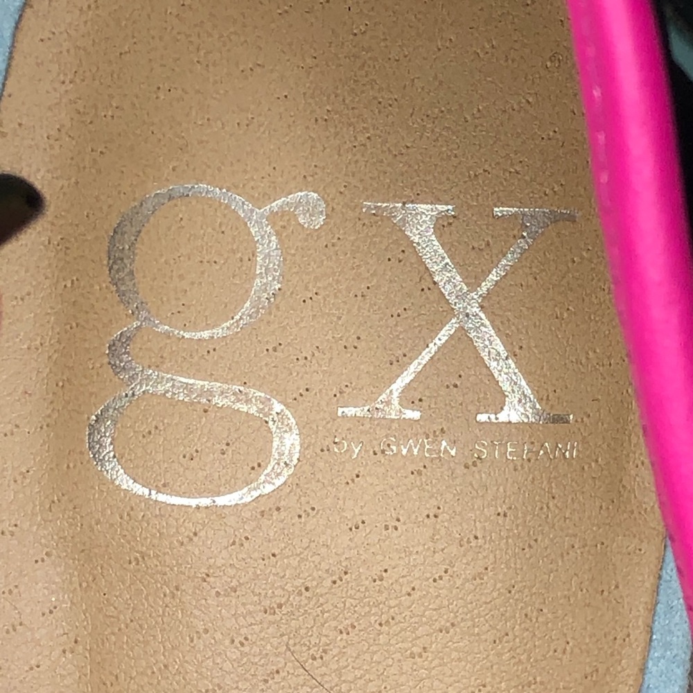 GX By Gwen Stefani pink black NEON Y2K heels 9 - Picture 4 of 4